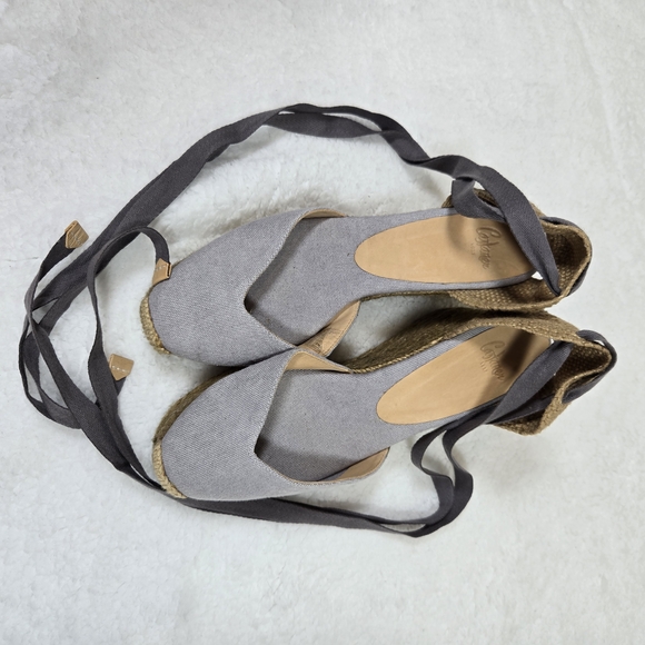 Castaner Carina Espadrilles Size 38/8 US Blue Made In Spain Wedge Platform - Picture 2 of 7